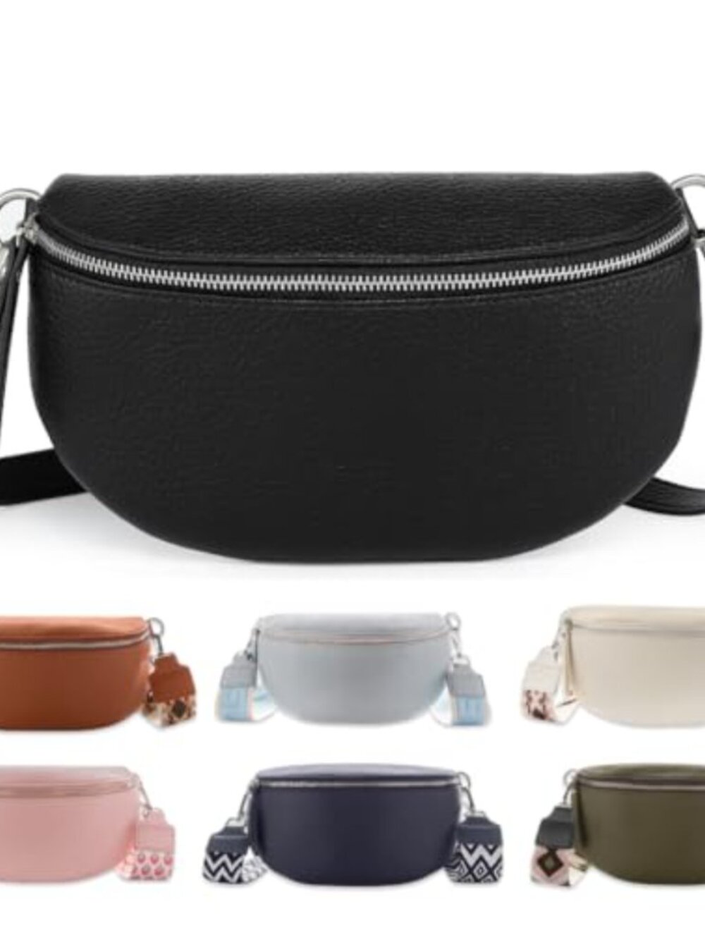 Vintage Faux Leather Crossbody Bag Adjustable Strap Casual Daypack